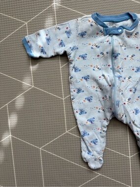 First moments|Baby boy Blue Puppy-Print Footies,long sleeve in 3 months—novelty